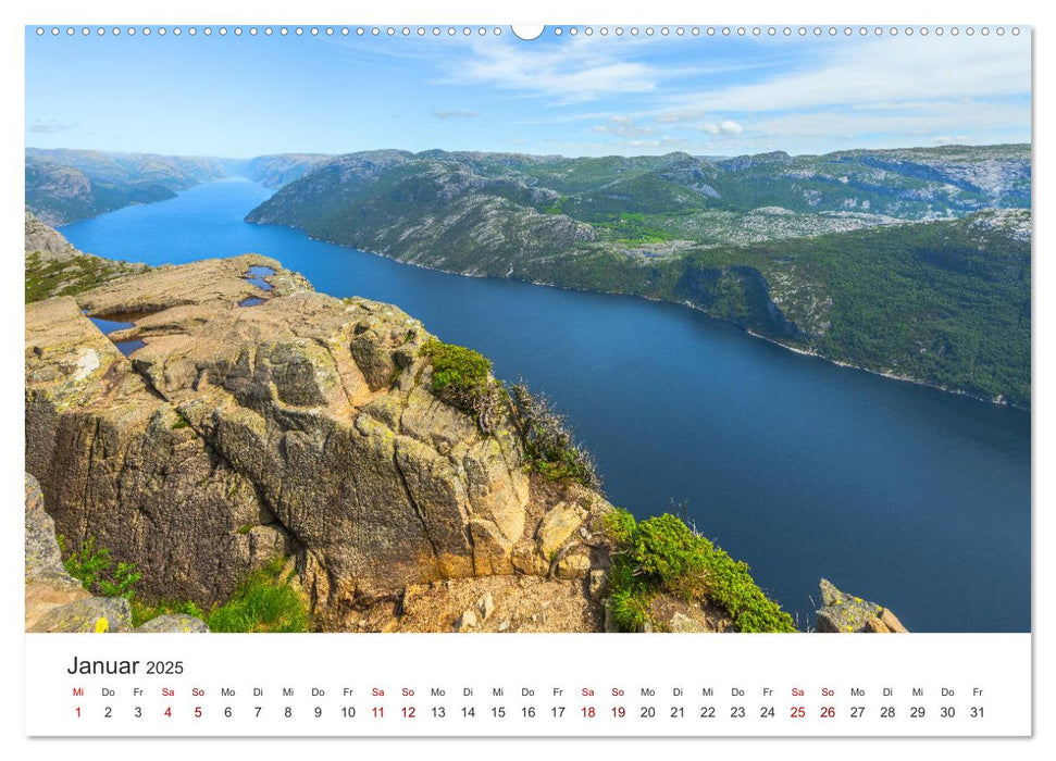 Norwegen - Landschaften und Fjorde im westlichen Norwegen (CALVENDO Wandkalender 2025)