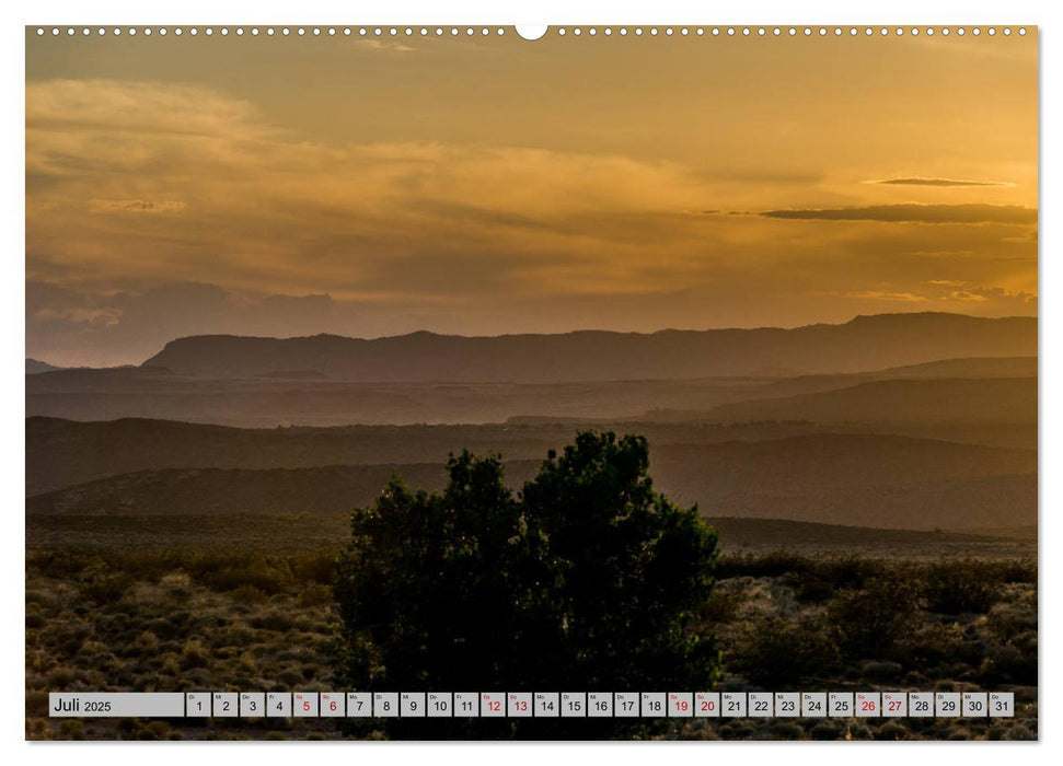 Bergsilhouetten in Arizona (CALVENDO Premium Wandkalender 2025)