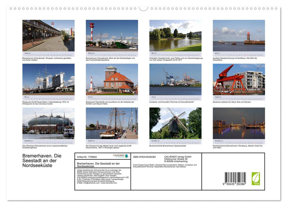 Bremerhaven. Die Seestadt an der Nordseeküste (CALVENDO Premium Wandkalender 2025)