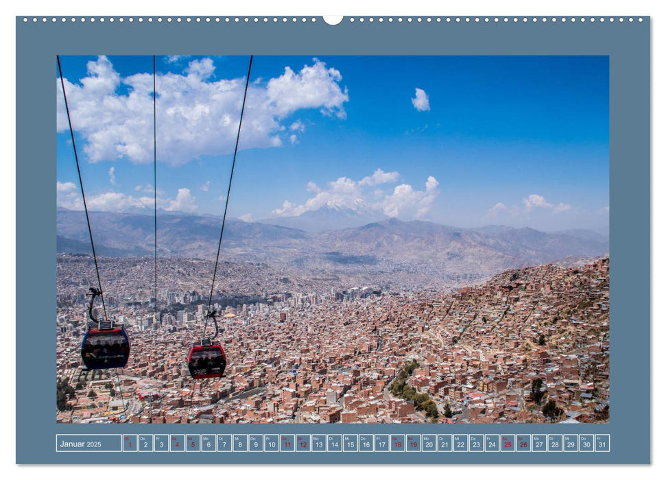 La Paz - Stadt der Superlative. Bolivien 2025 (CALVENDO Premium Wandkalender 2025)