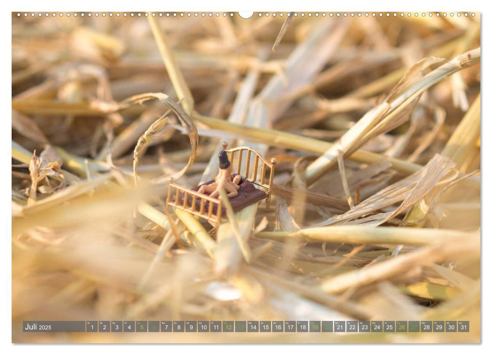 Miniaturfiguren in der Makrowelt ...ganz groß im Garten (CALVENDO Premium Wandkalender 2025)