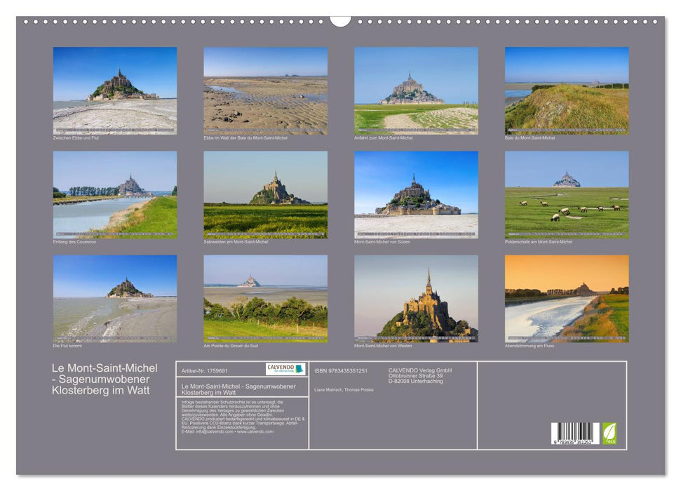 Le Mont-Saint-Michel - Sagenumwobener Klosterberg im Watt (CALVENDO Wandkalender 2025)