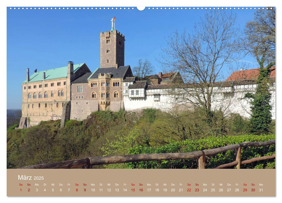 Die Wartburg - Weltkulturerbe im Herzen Deutschlands (CALVENDO Premium Wandkalender 2025)