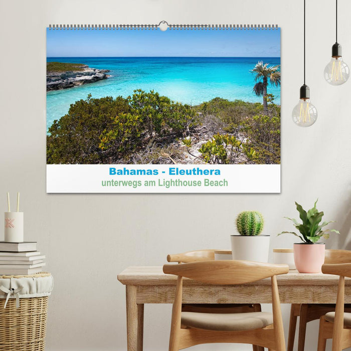 Bahamas-Eleuthera unterwegs am Lighthouse Beach (CALVENDO Wandkalender 2025)