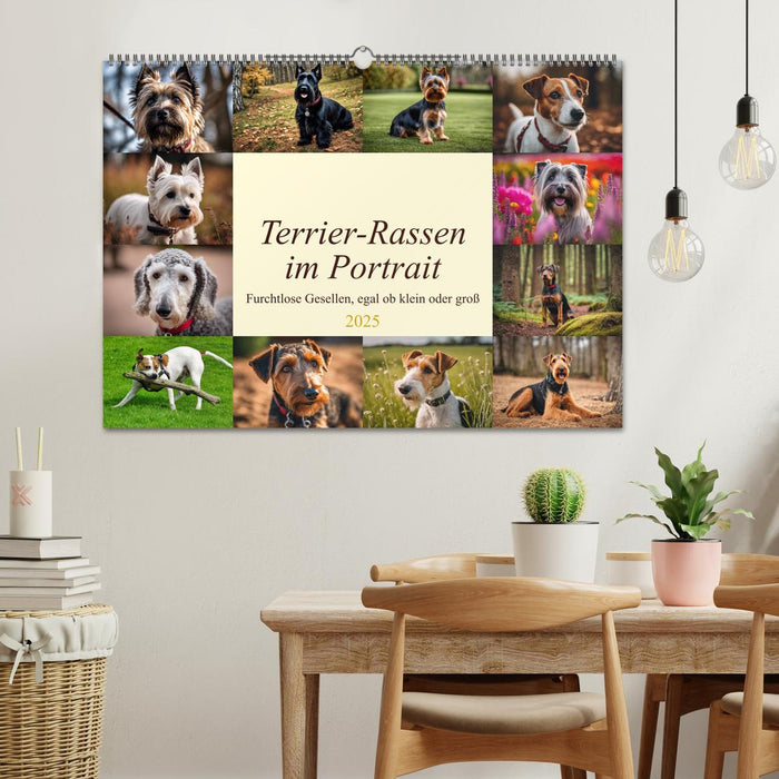 Terrier-Rassen im Portrait (CALVENDO Wandkalender 2025)