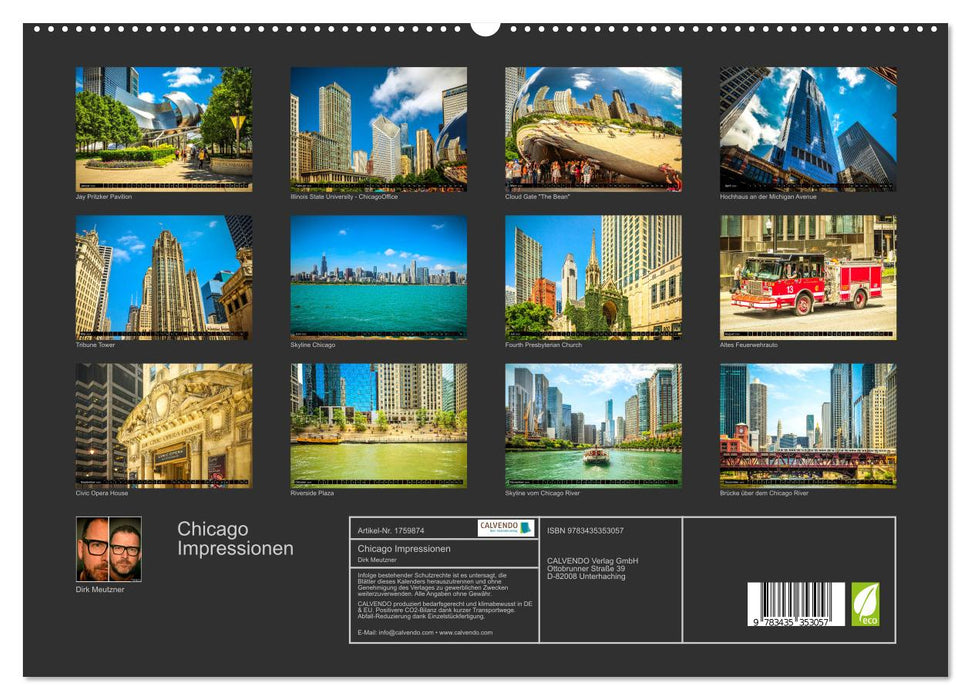 Chicago Impressionen (CALVENDO Premium Wandkalender 2025)