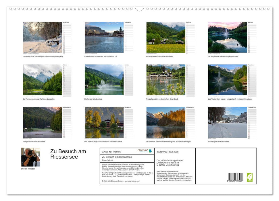 Zu Besuch am Riessersee (CALVENDO Wandkalender 2025)