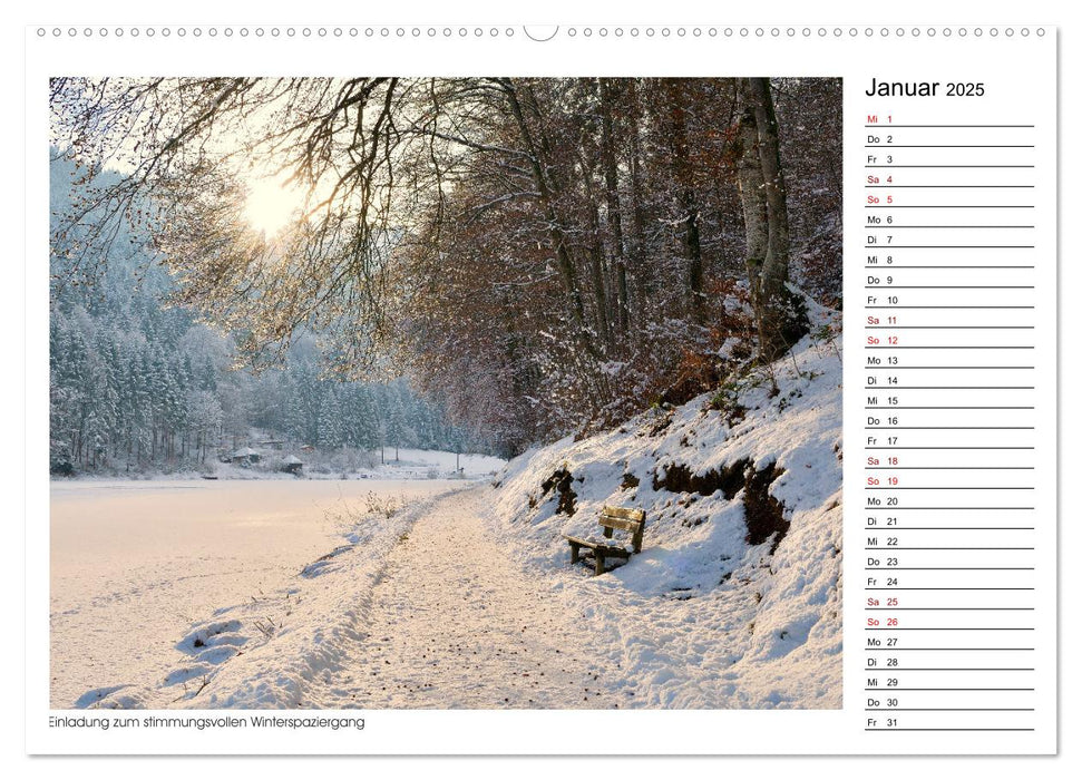 Zu Besuch am Riessersee (CALVENDO Wandkalender 2025)