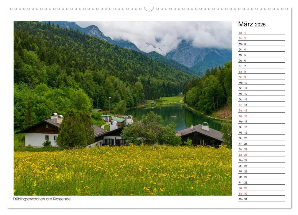 Zu Besuch am Riessersee (CALVENDO Wandkalender 2025)