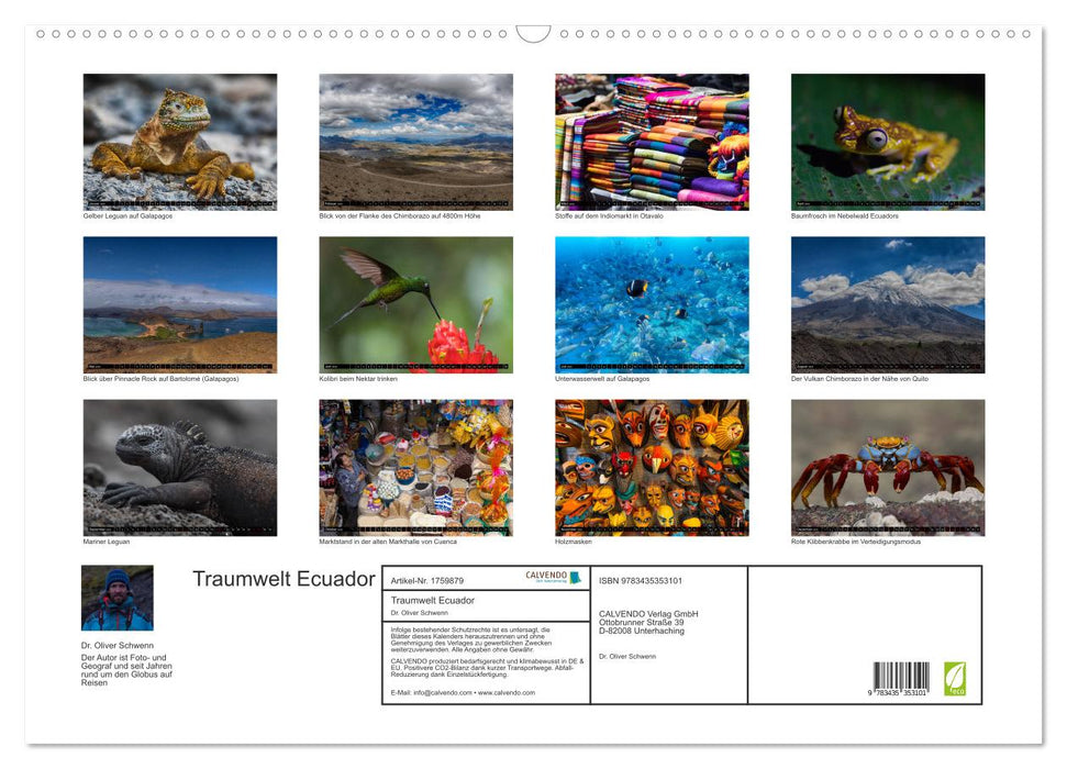 Traumwelt Ecuador (CALVENDO Wandkalender 2025)