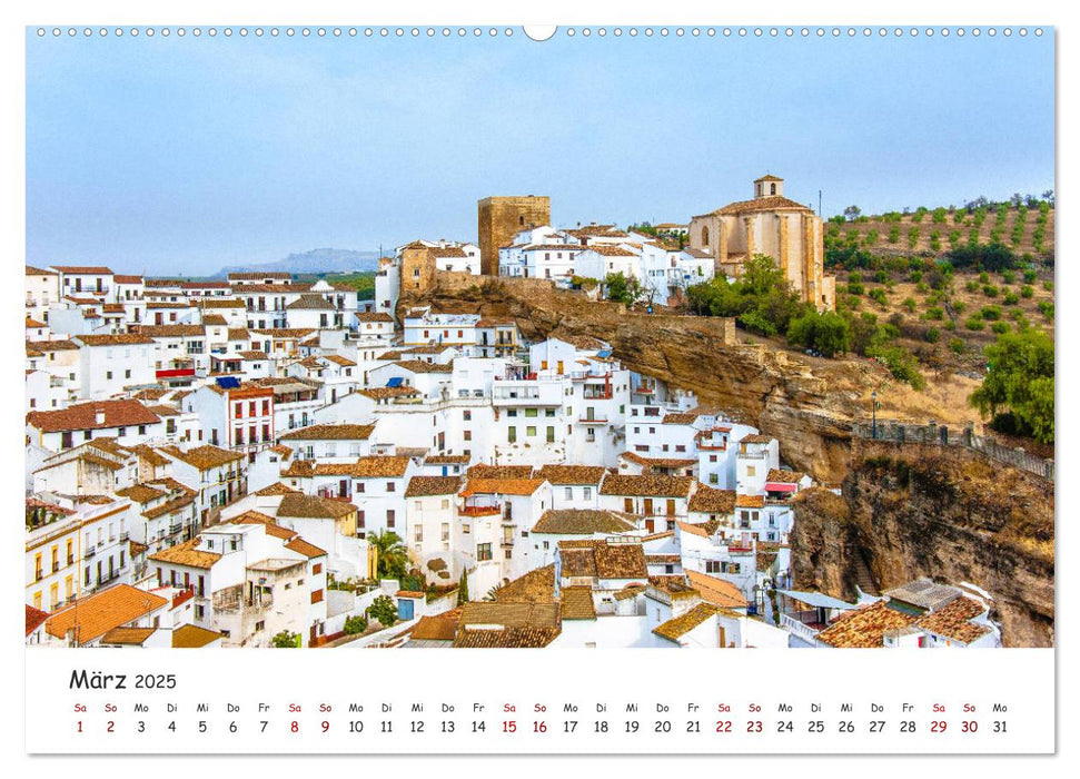 Andalusien - Weiße Dörfer und wilde Natur (CALVENDO Premium Wandkalender 2025)