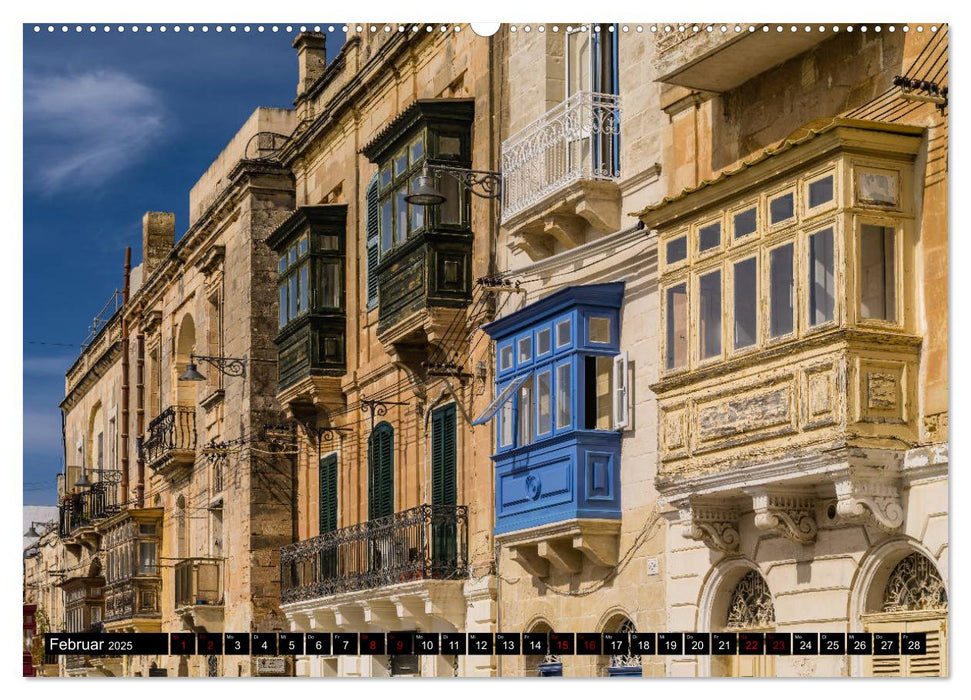 Frühling auf Malta - Kreuzritter, Kirchen und schroffe Küsten (CALVENDO Premium Wandkalender 2025)