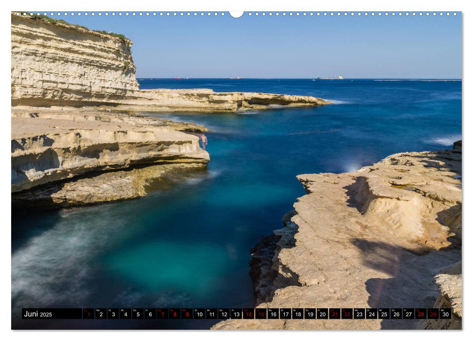 Frühling auf Malta - Kreuzritter, Kirchen und schroffe Küsten (CALVENDO Premium Wandkalender 2025)