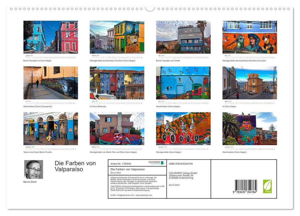 Die Farben von Valparaíso (CALVENDO Premium Wandkalender 2025)