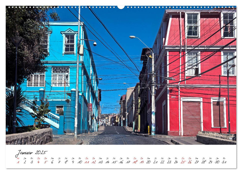 Die Farben von Valparaíso (CALVENDO Premium Wandkalender 2025)