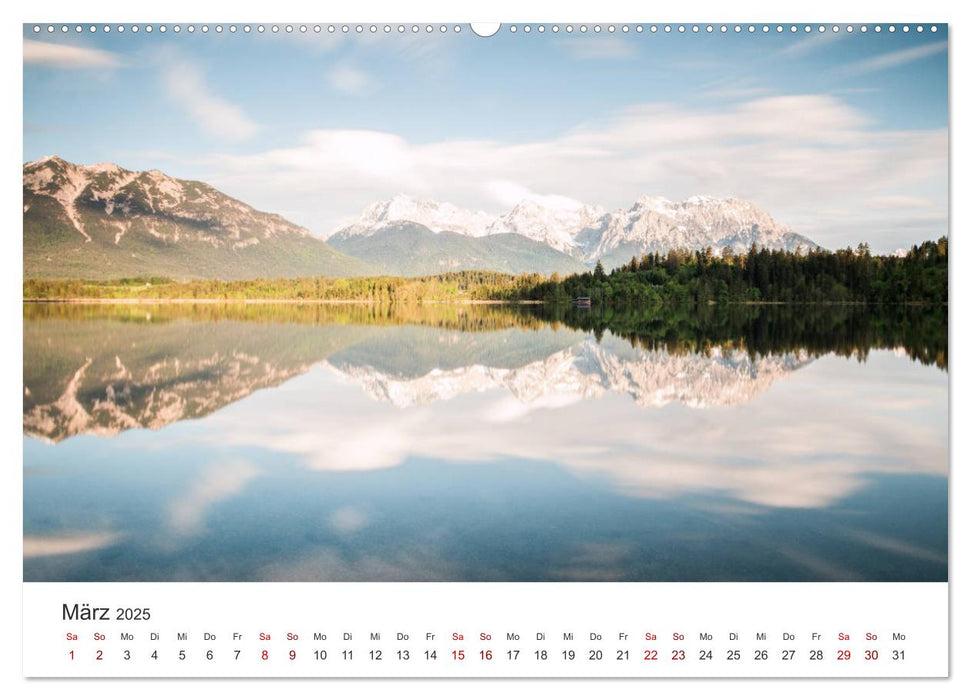 Berge und Seen - Die Perlen der Natur (CALVENDO Premium Wandkalender 2025)