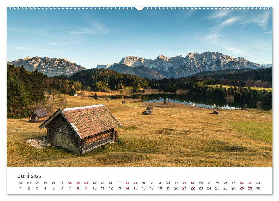 Berge und Seen - Die Perlen der Natur (CALVENDO Premium Wandkalender 2025)