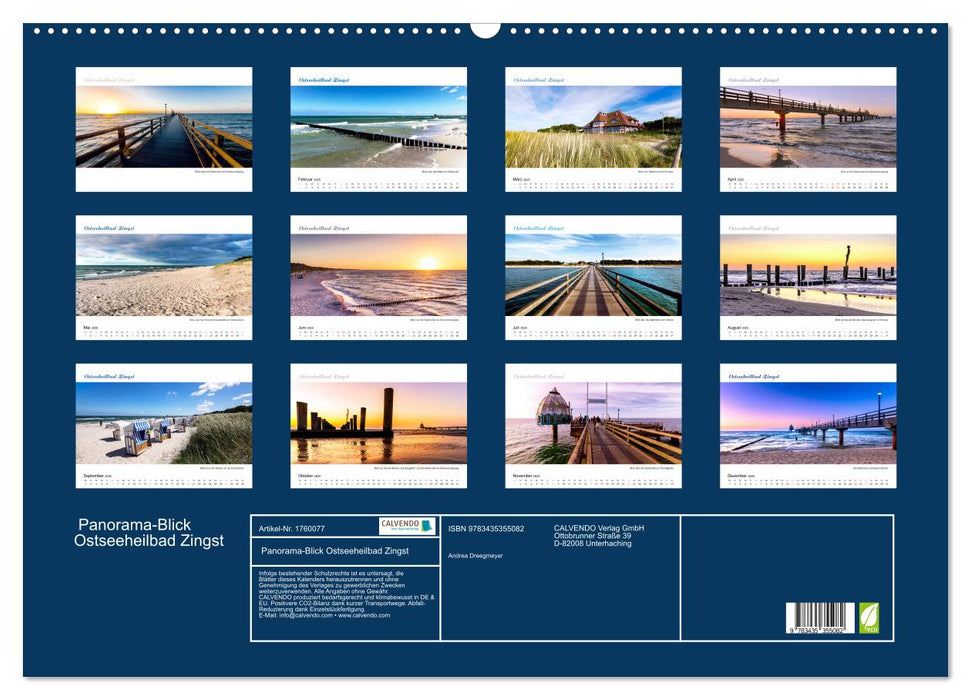 Panorama-Blick Ostseeheilbad Zingst (CALVENDO Wandkalender 2025)