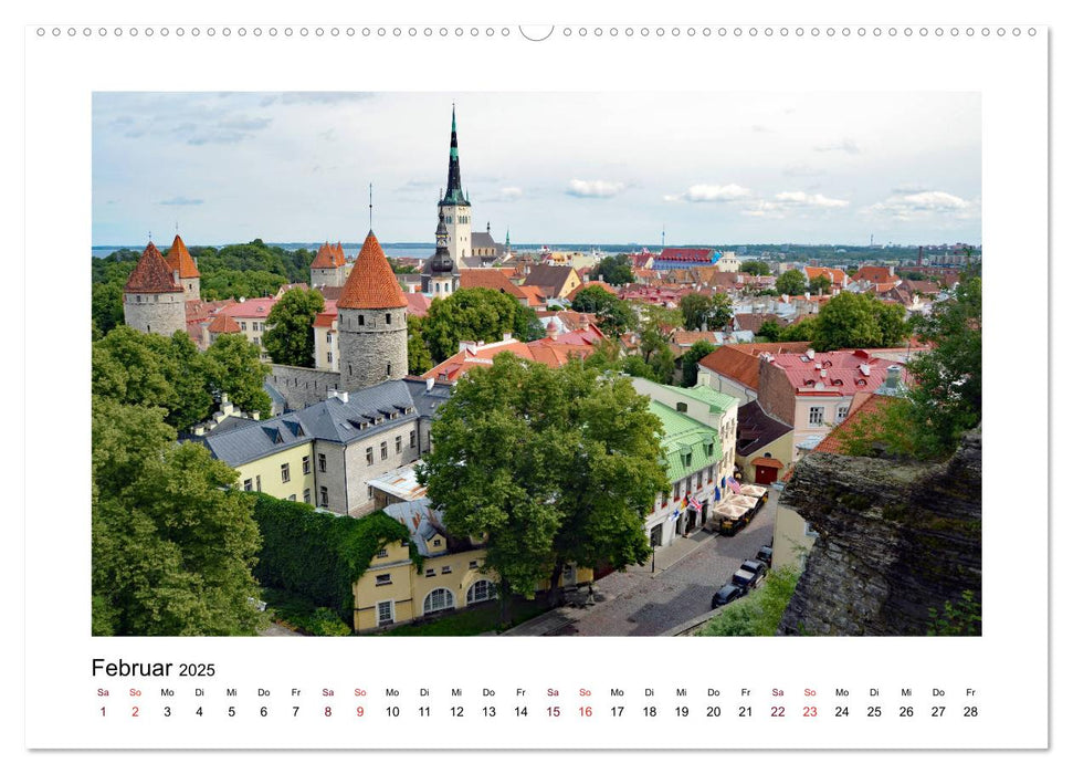 Tallinn Blick vom Domberg (CALVENDO Wandkalender 2025)