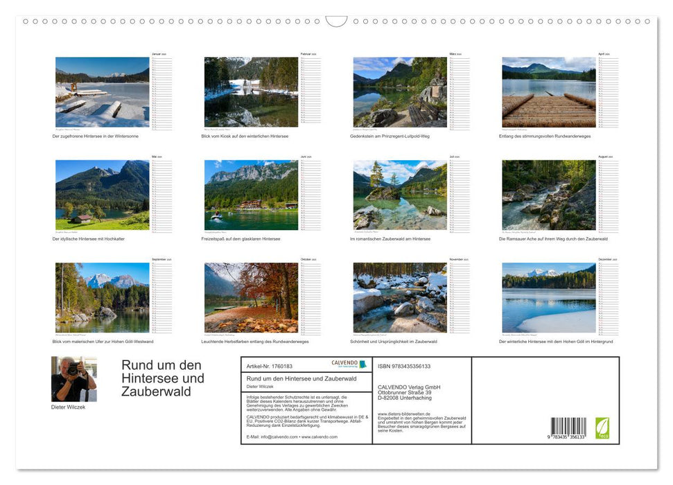 Rund um den Hintersee und Zauberwald (CALVENDO Wandkalender 2025)