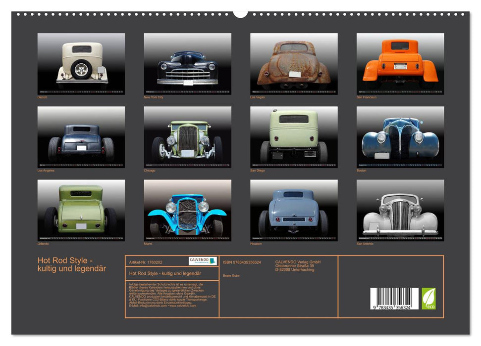 Hot Rod Style - kultig und legendär (CALVENDO Premium Wandkalender 2025)