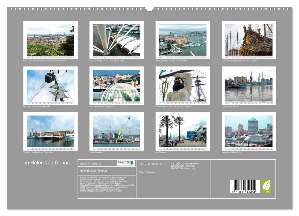 Im Hafen von Genua (CALVENDO Premium Wandkalender 2025)