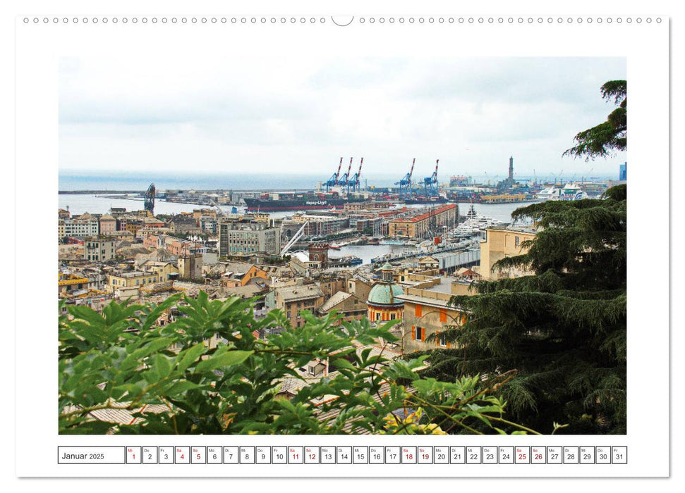 Im Hafen von Genua (CALVENDO Premium Wandkalender 2025)