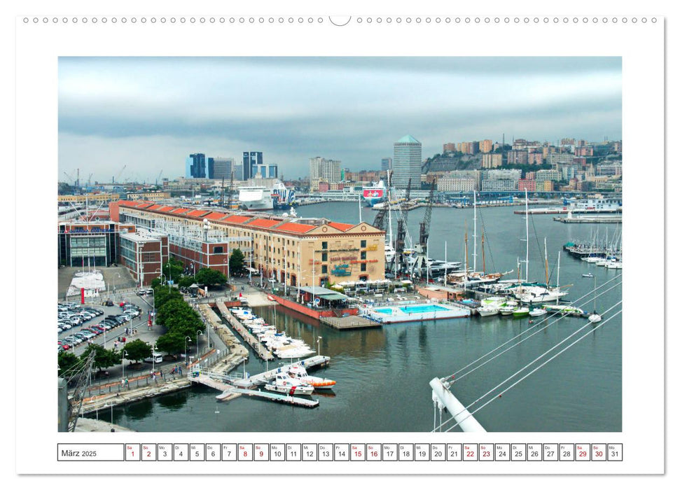 Im Hafen von Genua (CALVENDO Premium Wandkalender 2025)