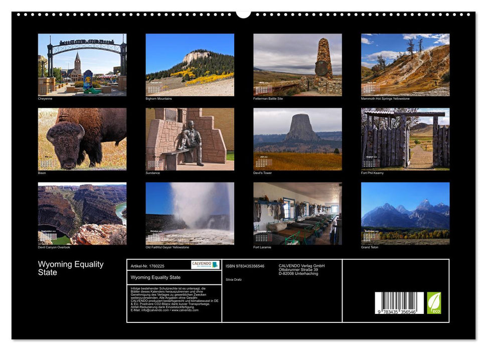 Wyoming Equality State (CALVENDO Premium Wandkalender 2025)