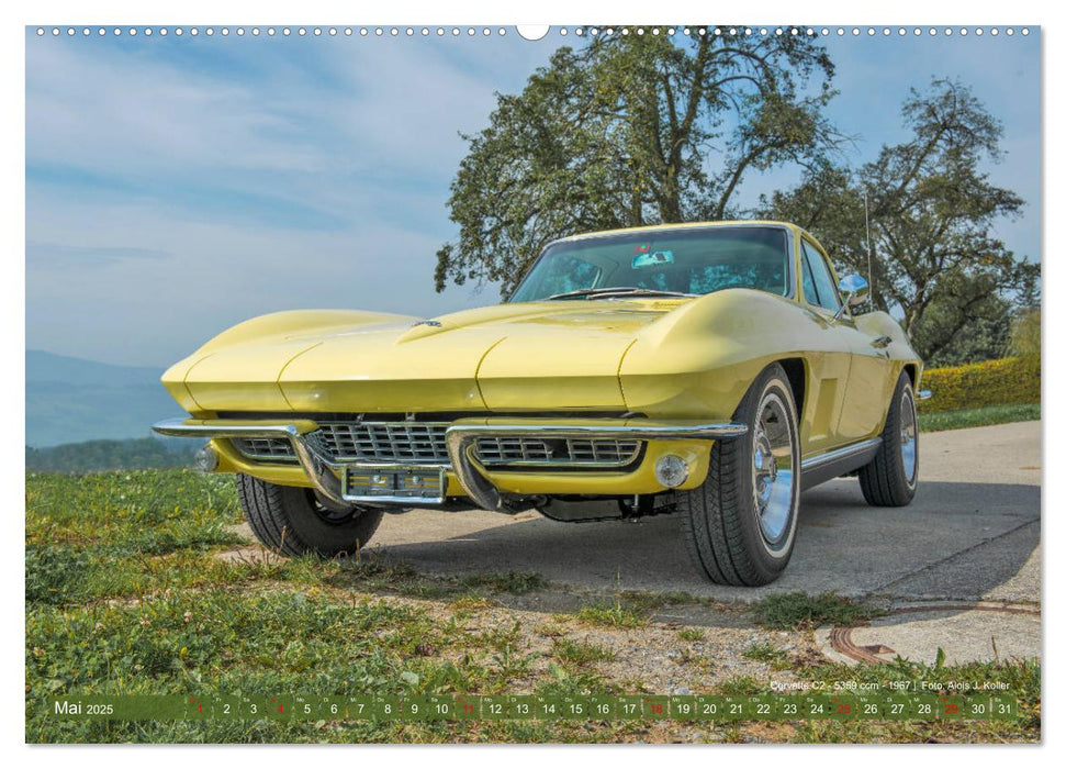 Corvette Oldtimer 2025 (CALVENDO Premium Wandkalender 2025)