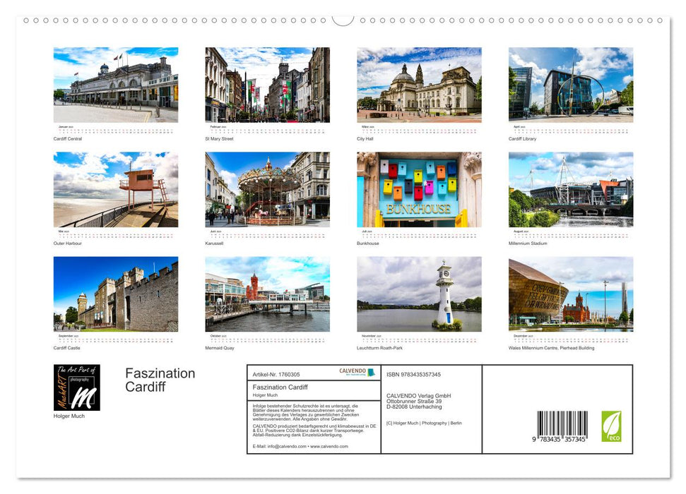 Faszination Cardiff (CALVENDO Premium Wandkalender 2025)