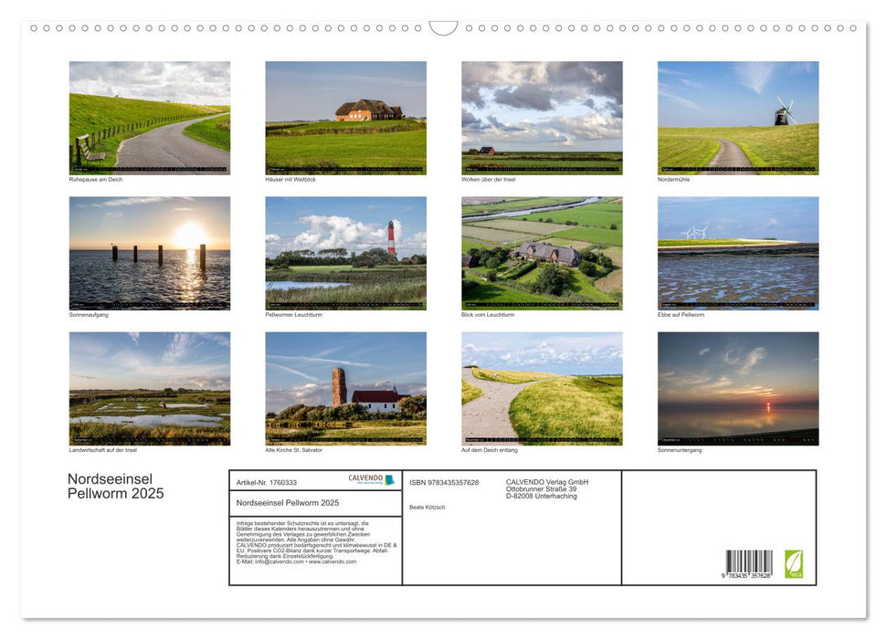 Nordseeinsel Pellworm 2025 (CALVENDO Wandkalender 2025)