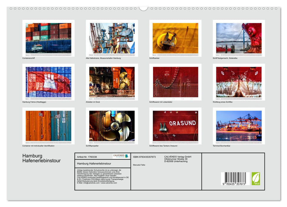 Hamburg Hafenerlebinstour (CALVENDO Premium Wandkalender 2025)