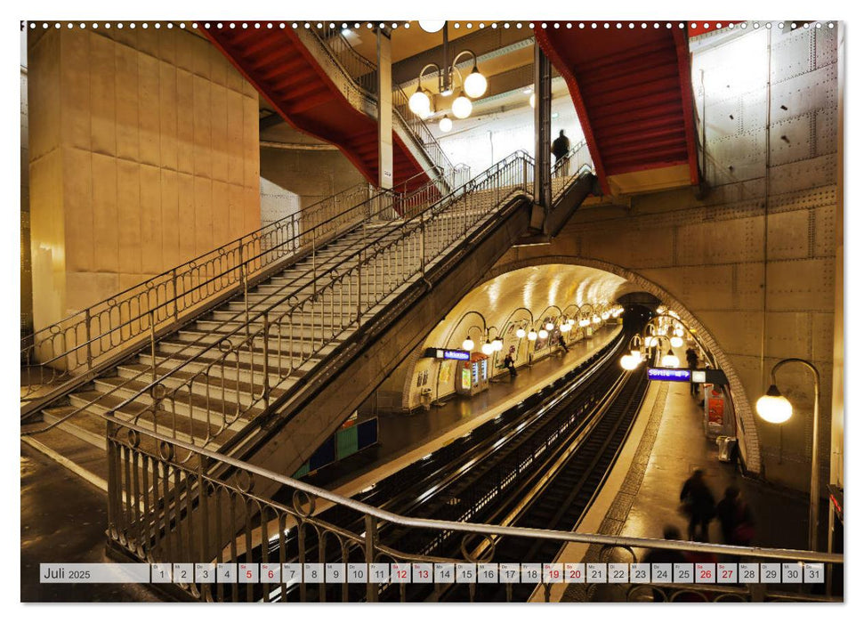 U-Bahn - Szenen an U-Bahnstationen in Europa und New York (CALVENDO Premium Wandkalender 2025)