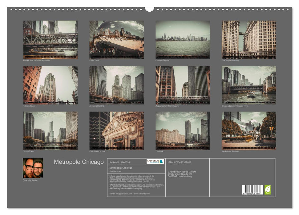 Metropole Chicago (CALVENDO Wandkalender 2025)