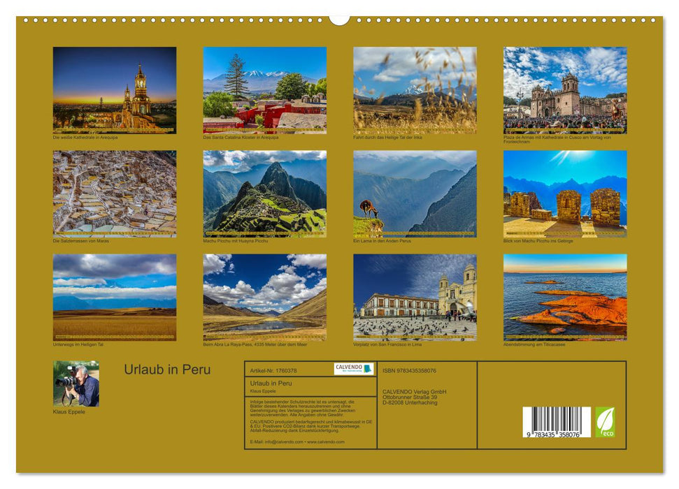 Urlaub in Peru (CALVENDO Premium Wandkalender 2025)