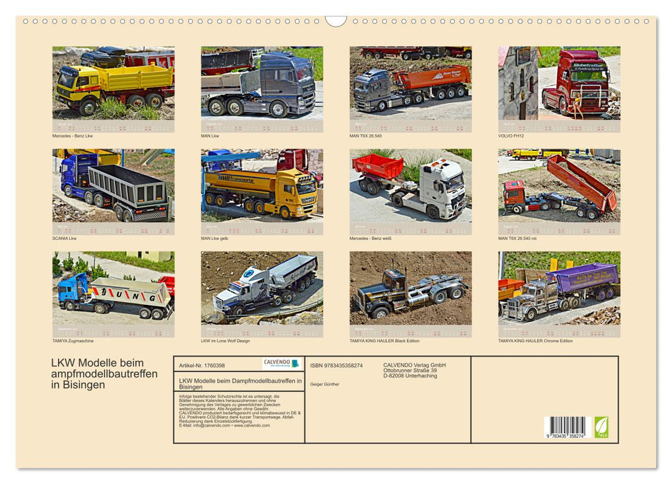 LKW Modelle beim Dampfmodellbautreffen in Bisingen (CALVENDO Wandkalender 2025)