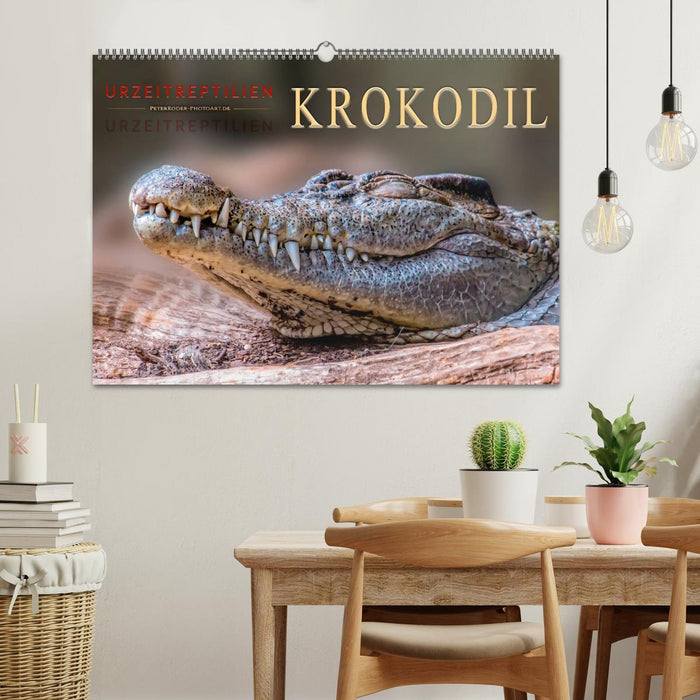 Urzeitreptilien - Krokodil (CALVENDO Wandkalender 2025)