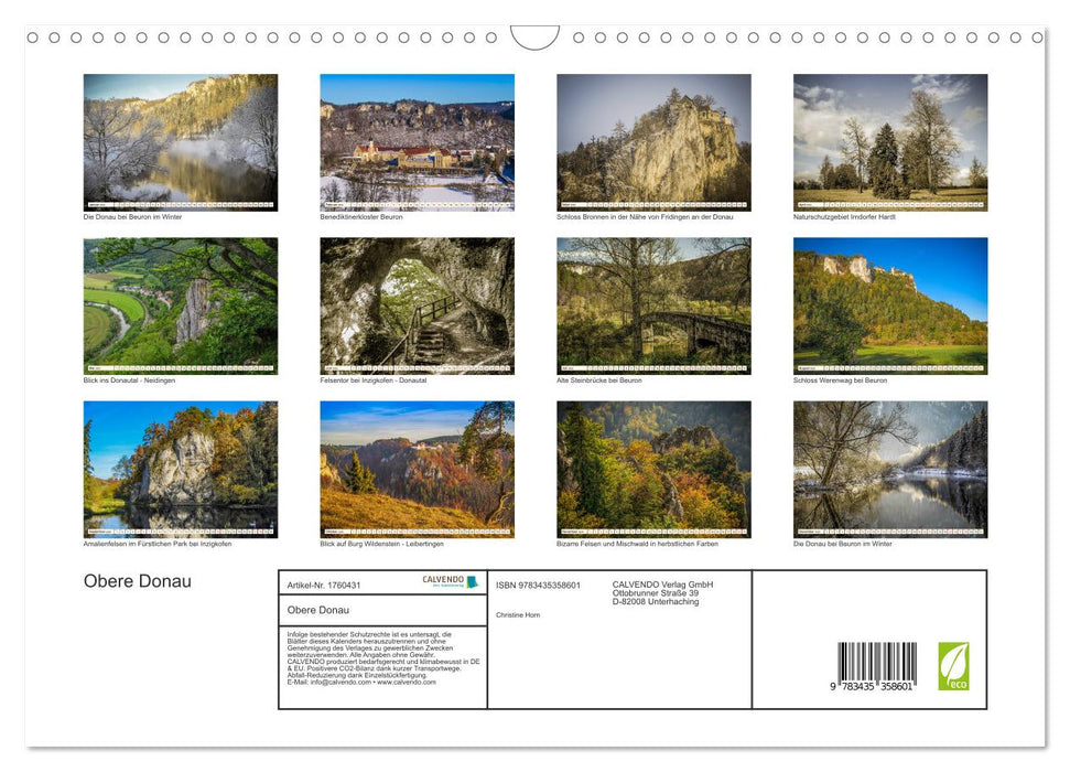 Obere Donau (CALVENDO Wandkalender 2025)