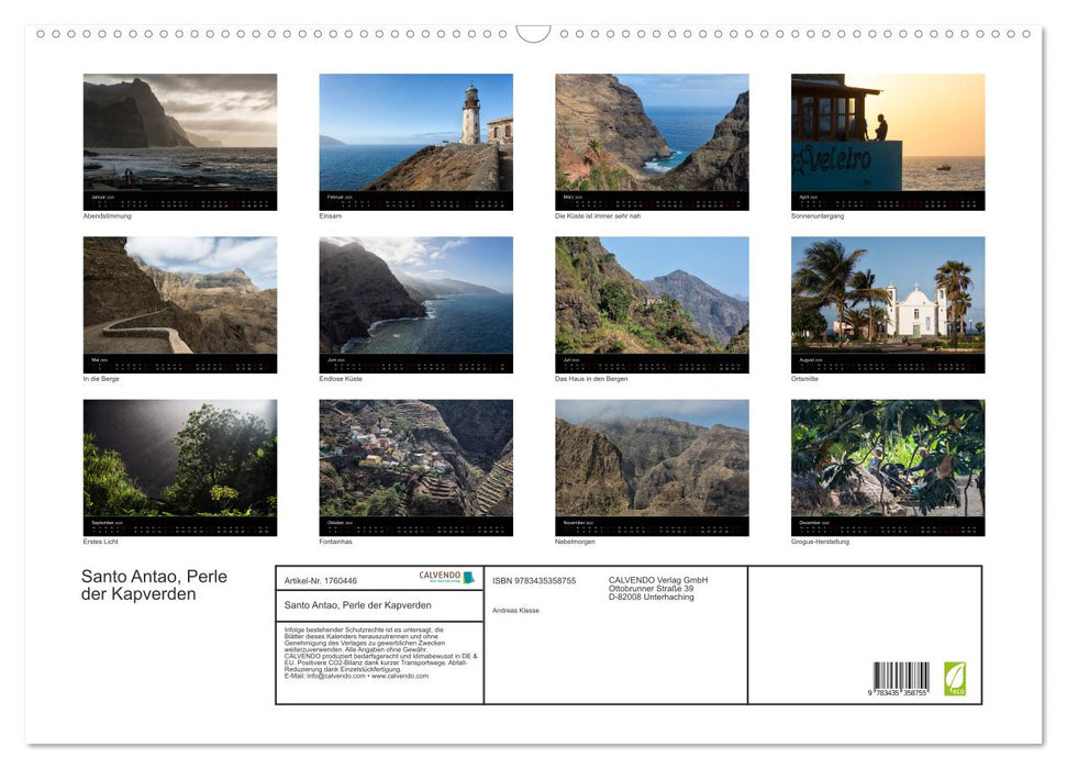 Santo Antao, Perle der Kapverden (CALVENDO Wandkalender 2025)