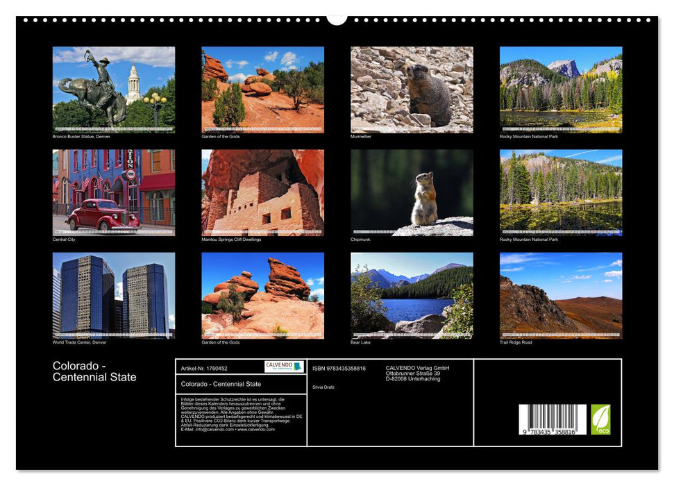 Colorado - Centennial State (CALVENDO Premium Wandkalender 2025)