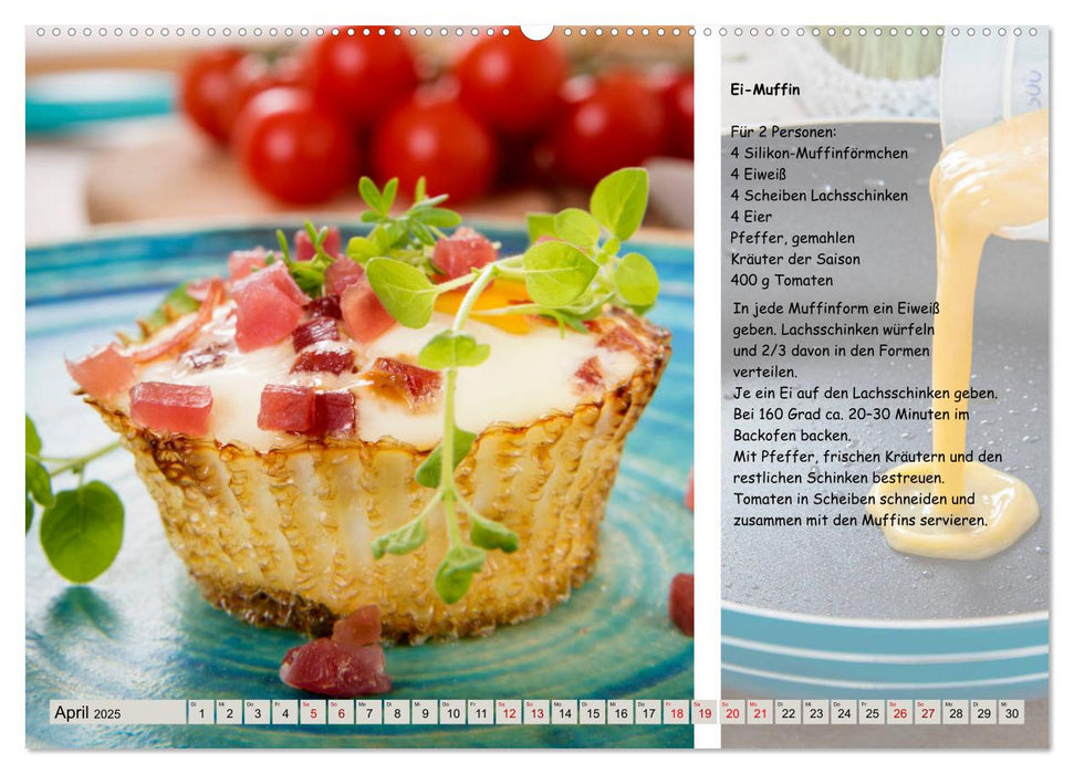 Low Carb 2.0 - Leichte Rezepte zum Selberkochen (CALVENDO Wandkalender 2025)