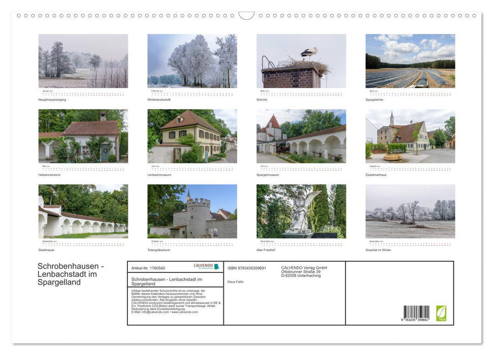 Schrobenhausen - Lenbachstadt im Spargelland (CALVENDO Wandkalender 2025)