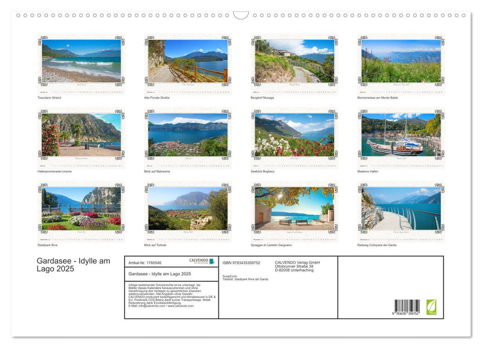 Gardasee - Idylle am Lago 2025 (CALVENDO Wandkalender 2025)