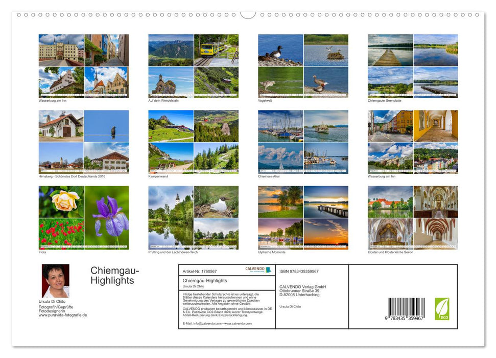 Chiemgau-Highlights (CALVENDO Premium Wandkalender 2025)