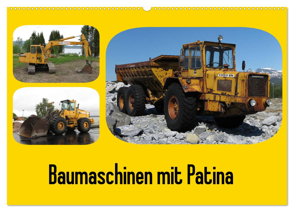 Baumaschinen mit Patina (CALVENDO Wandkalender 2025)