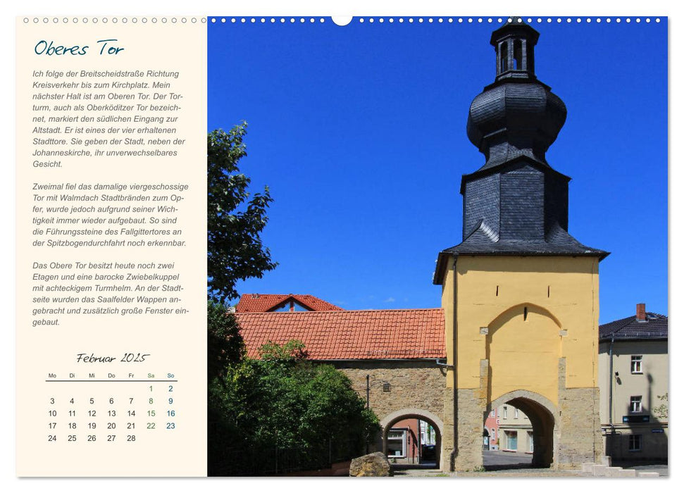 Saalfeld an der Saale – mein Streifzug durch die historische Altstadt (CALVENDO Premium Wandkalender 2025)