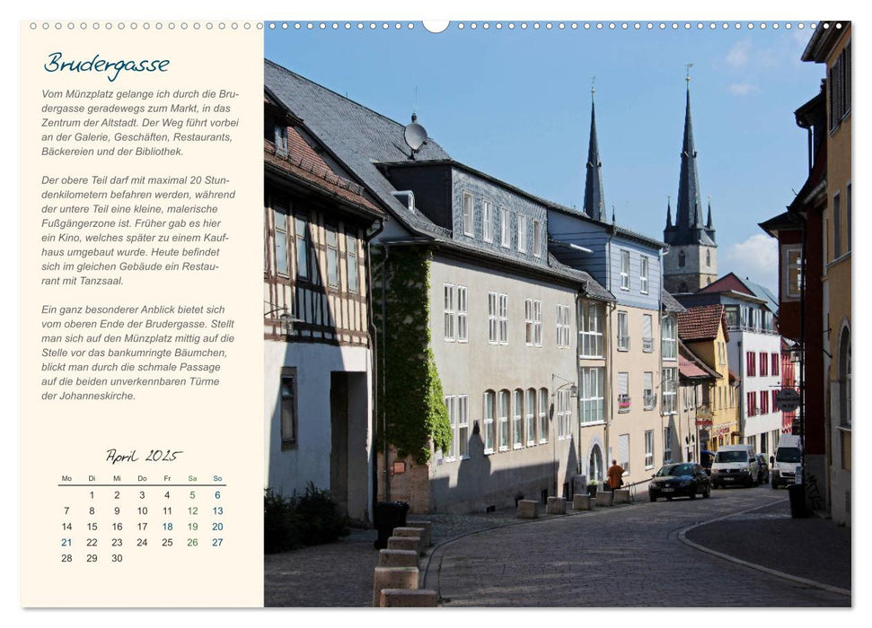 Saalfeld an der Saale – mein Streifzug durch die historische Altstadt (CALVENDO Premium Wandkalender 2025)