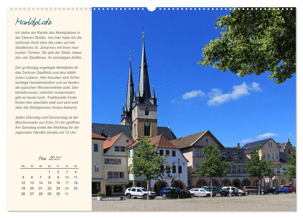 Saalfeld an der Saale – mein Streifzug durch die historische Altstadt (CALVENDO Premium Wandkalender 2025)