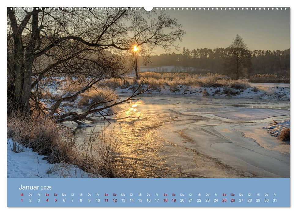 Das Jahr an der Naab zwischen Burglengenfeld und Kallmünz (CALVENDO Wandkalender 2025)